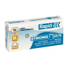Capse, 30 coli, 24/6, 1000 buc/cutie, Rapid Strong