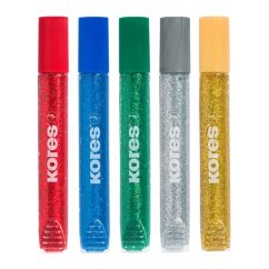 Lipici lichid, 5 culori x 10.5ml, Kores Glitter