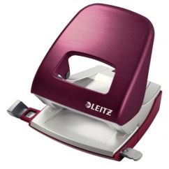 Perforator de birou, 30 coli, metal, grena, Leitz Style 5006