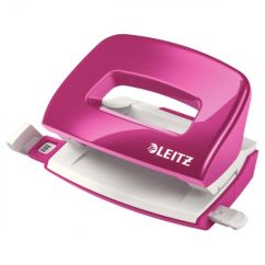 Perforator de birou, 10 coli, metal, roz metalizat, Leitz WOW 5060