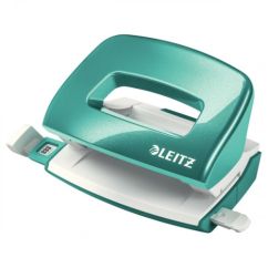 Perforator de birou, 10 coli, metal, turcoaz metalizat, Leitz WOW 5060
