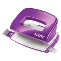 Perforator de birou, 10 coli, metal, mov metalizat, Leitz WOW 5060