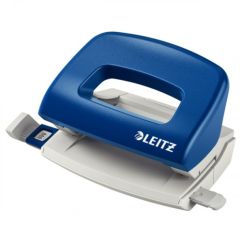 Perforator de birou, 10 coli, metal/plastic, albastru, Leitz 5058