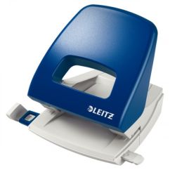 Perforator de birou, 25 coli, metal/plastic, albastru, Leitz 5005