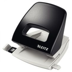 Perforator de birou, 25 coli, metal/plastic, negru, Leitz 5005