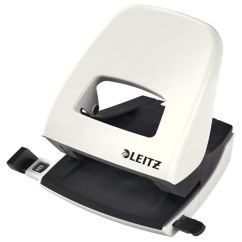 Perforator de birou, 30 coli, metal, alb metalizat, Leitz WOW 5008