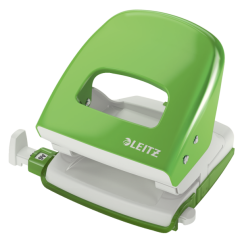 Perforator de birou, 30 coli, metal, verde deschis, Leitz 5008