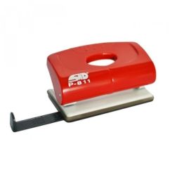 Perforator de birou, 10 coli, plastic, rosu, Noki P-811