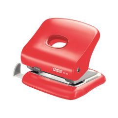 Perforator de birou, 30 coli, plastic ABS, rosu deschis, Rapid FC30