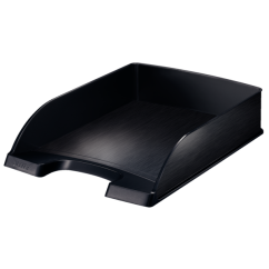 Tavita documente A4, plastic, negru satin, Leitz Style