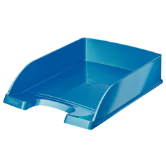 Tavita documente A4, plastic, albastru metalizat, Leitz WOW