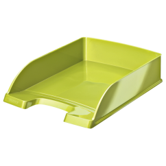 Tavita documente A4, plastic, verde metalizat, Leitz WOW