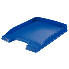 Tavita documente A4, plastic, albastru, Leitz Slim Plus