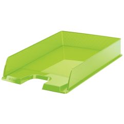 Tavita documente A4, plastic, verde transparent, Esselte Europost