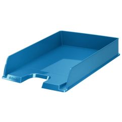 Tavita documente A4, plastic, albastru, Esselte Europost Vivida