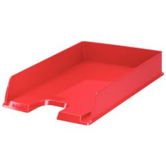 Tavita documente A4, plastic, rosu, Esselte Europost Vivida