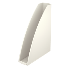 Suport documente A4, vertical, plastic, alb metalizat, Leitz WOW