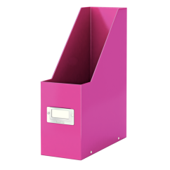 Suport documente A4, vertical, carton laminat, roz, Leitz Click&Store