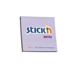 Notes autoadeziv, 76x76mm, 100 file/set, lila pastel, Stick'n