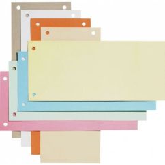 Separatoare din carton, 105x240mm, pentru biblioraft, 100 buc/set, rosu, Elba