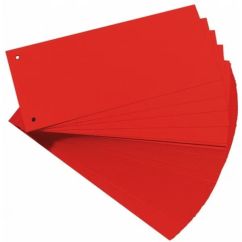 Separatoare din carton, 105x240mm, pentru biblioraft, 100 buc/set, rosu, Elba