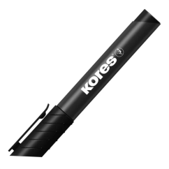 Marker permanent, varf rotund 3.0mm, negru, Kores XP1
