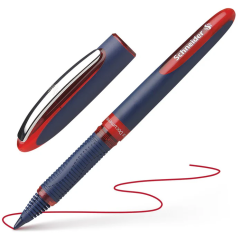 Roller cu cerneala, varf conic 0.6mm, rosu, Schneider One Business