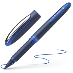 Roller cu cerneala, varf conic 0.6mm, albastru, Schneider One Business