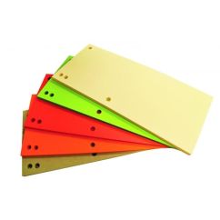 Separatoare din carton, 105x240mm, pentru biblioraft, 5 culori neon x 25 file/set, Standard