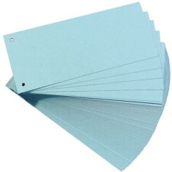 Separatoare din carton, 105x240mm, pentru biblioraft, 100 buc/set, albastru pastel, Standard