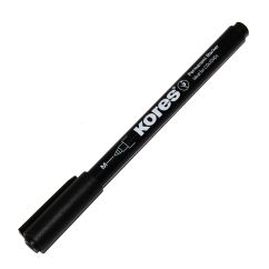 Marker CD/DVD, varf rotund 1.0mm, negru, Kores