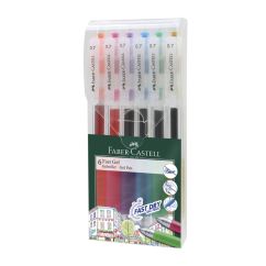 Pix cu gel, varf conic 0.7mm, 6 culori/set, Faber-Castell