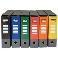 Biblioraft carton A4, in cutie, 80mm, negru, Pigna Working-up
