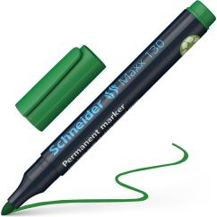 Marker permanent, varf rotund 1-3mm, verde, Schneider 130