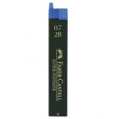 Mine creion mecanic, 0.7mm, 2B, super-polymer, 12 buc/etui, Faber-Castell