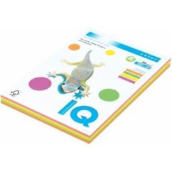 Hartie colorata A4, 80 g/mp, 5 culori pastel x 50 coli/top, IQ Color Rainbow