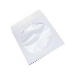 Plic CD/DVD (125X125mm), cu fereastra, gumat, alb