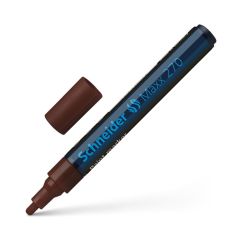 Marker cu vopsea, varf rotund 1-3mm, maro, Schneider Maxx 270