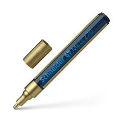 Marker cu vopsea, varf rotund 1-3mm, auriu, Schneider Maxx 270