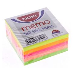 Notes autoadeziv cub, 50x50mm, 5 culori neon x 50 file/set, Noki