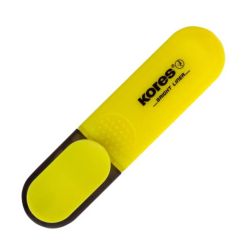 Textmarker, varf tesit 5.0mm, galben, Kores