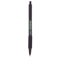 Pix cu mecanism, varf conic 1.0mm, negru, Bic Soft Feel