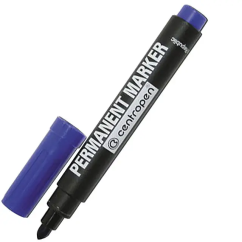 Marker permanent, varf rotund 2.5mm, albastru, Centropen 8566