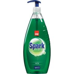 Detergent lichid pentru vase, cu pompita, 1L, castravete, Sano Spark