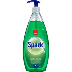 Detergent lichid pentru vase, cu pompita, 1L, castravete, Sano Spark
