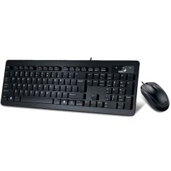 Kit tastatura+mouse cu fir, usb, negru, Genius SlimStar C130