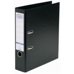 Biblioraft plastifiat int-ext A4, 80mm, negru, Elba Smart Pro+