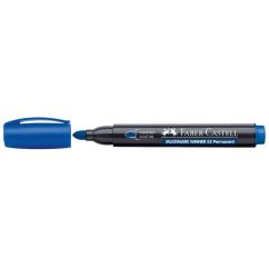 Marker permanent, varf rotund 2.8mm, albastru, Faber-Castell Multimark Winner 52