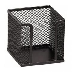 Suport cub hartie, 9x9cm, plasa metalica, negru, Standard