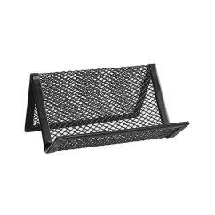 Suport carti de vizita, plasa metalica, negru, Standard
